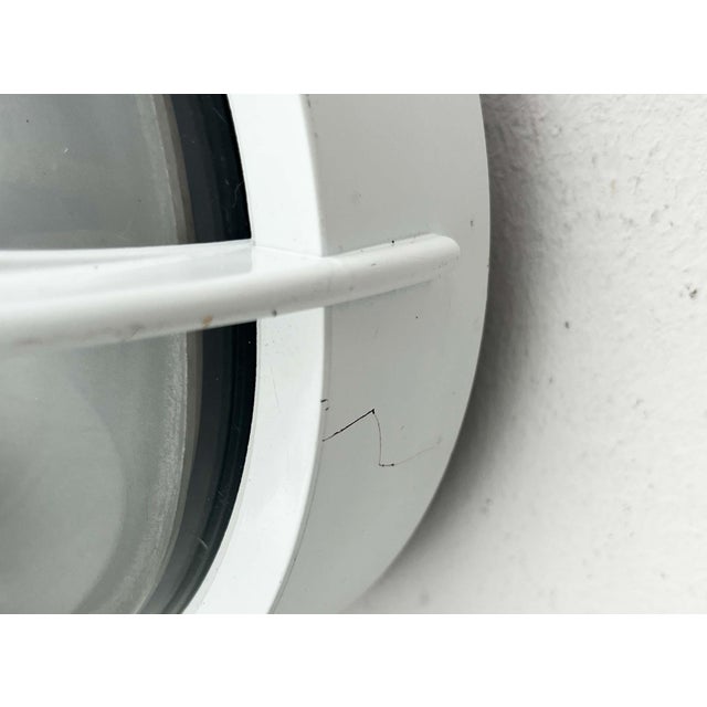 Mid-Century Modern Danish Pirat Mini White Outdoor Wall Lamp by Eva and Nils Koppel, Gert Edstrand for Nordisk Solar, 1960s For Sale - Image 17 of 18