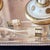 Gold Gorgeous pair of two vintage Florentine giltwood and tole lamps // carved wood and metal palm style lamp bases // gilt and gesso // Italian For Sale - Image 8 of 9