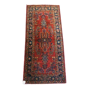 Antique Short Runner Genuine Kashan Rug