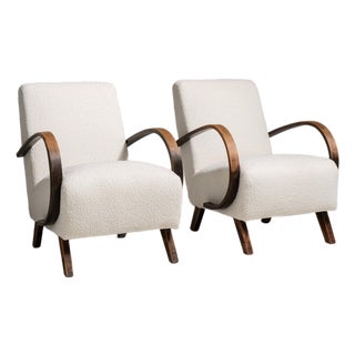 19th Century France Cream Wood Armchair For Sale
