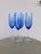 Modern Vintage Blue Flute Champagne Glasses by Libby - Set of 4 For Sale - Image 3 of 4