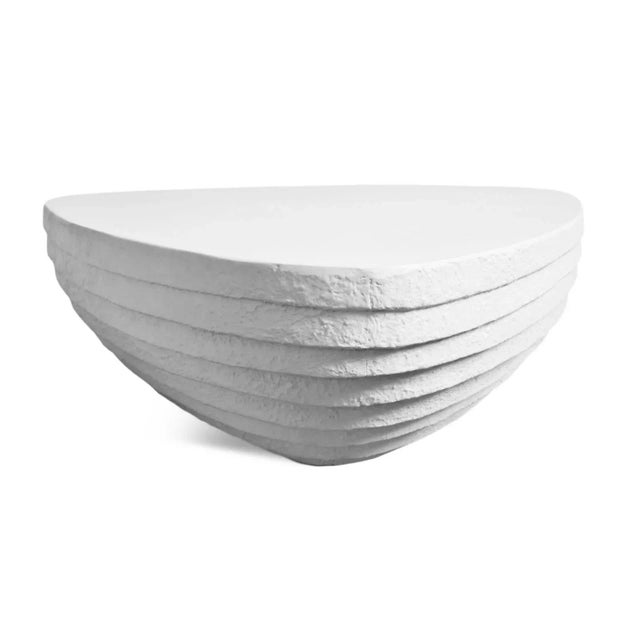 Outdoor Modern White Step Coffee Table For Sale - Image 4 of 9