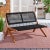 Kobina Outdoor Bench - Natural/Black For Sale - Image 4 of 11
