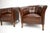 Wood Vintage Swedish Leather Armchairs, 1950s, Set of 2 For Sale - Image 7 of 8