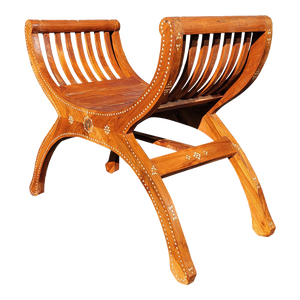 1980s Vintage Anglo-Indian Stool