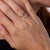 1970s Vintage Gia 2.26 Carat Diamond 10k Rose Gold Bezel Ring, Size 7.25 For Sale - Image 5 of 5