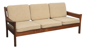 Three-Seater Teak Sofa from Dyrlund, 1960s