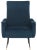 Velvet Retro Mid Century Accent Chair in Navy For Sale - Image 10 of 10