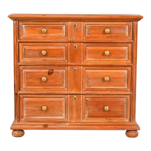 Henredon Spanish Colonial Carved Solid Pine Commode or Chest of Drawers