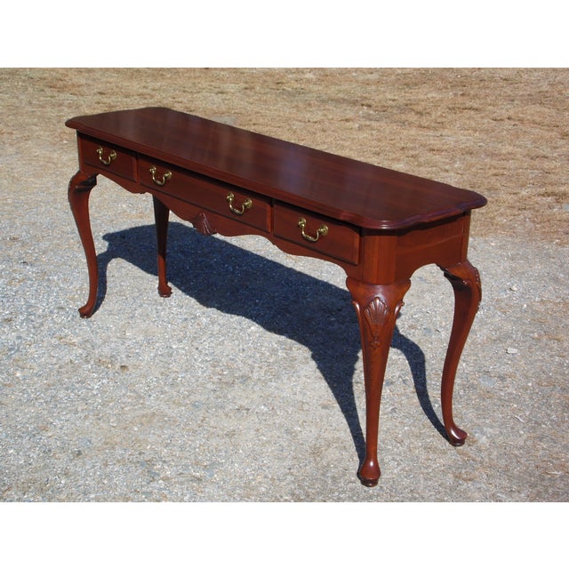 Traditional Ethan Allen Court Solid Cherry Console Entry Sofa