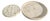 Pocket Emptiers in Turned Travertine from Up & Up, 1970s, Set of 2 For Sale