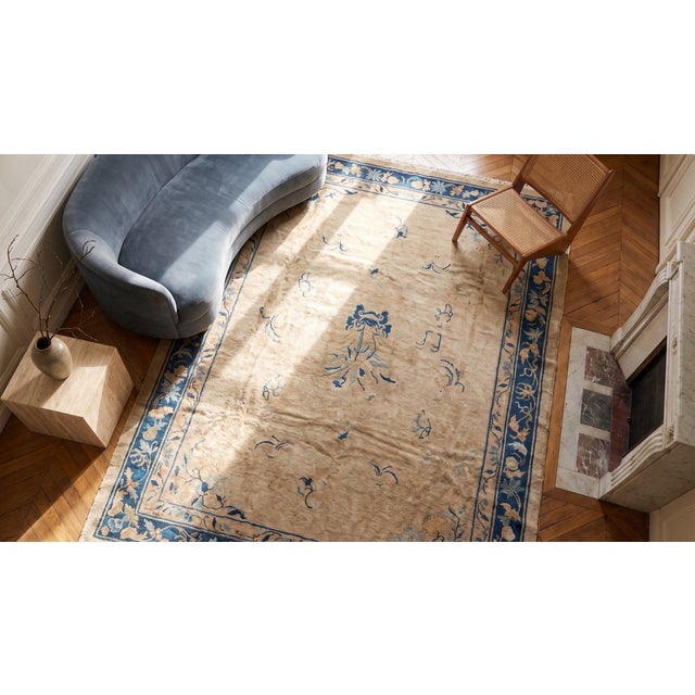 Textile Antique Chinese, Peking Rug For Sale - Image 7 of 8