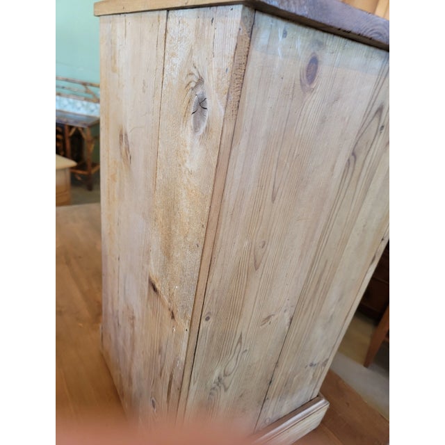 Wood Antique Pine Small Cupboard From England For Sale - Image 7 of 10