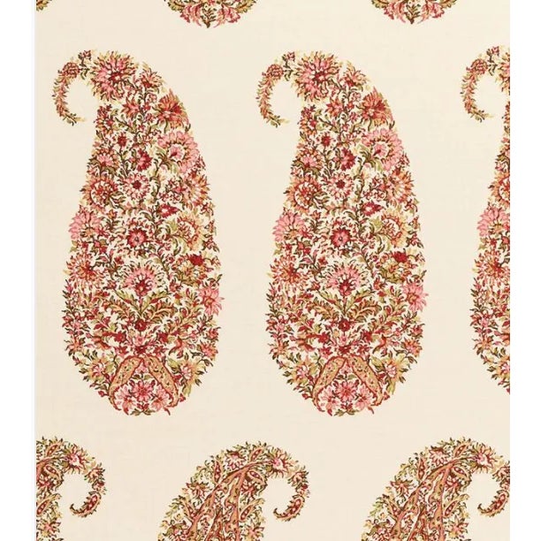 Based on a traditional Indian block print, this timeless paisley design features a grid of tear-shaped figures composed of...