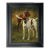English Pointer With Pheasant Framed 11x14" Oil Painting Print on Canvas, Black Frame For Sale
