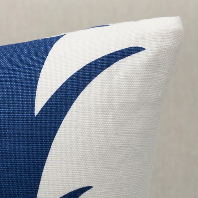 This pillow features Acanthus Stripe by Celerie Kemble for Schumacher with a knife edge finish. This pattern is a stylized...
