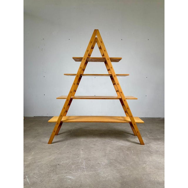 Italian Postmodern Modular Wooden Bookcase by Giovannetti, 1980s For Sale - Image 6 of 12