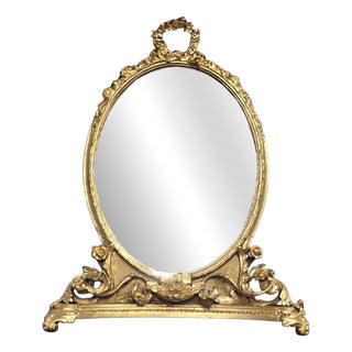 Victorian Gilt Dressing Table Mirror, 1850s For Sale