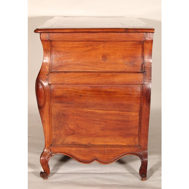 Louis XV Provincial Fruitwood Bombe Chest of Drawers For Sale - Image 4 of 14