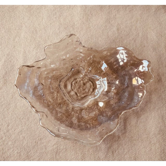Mid 20th Century Crystal Oyster Shell Caviar Dish With Mother of Pearl & Whelk Shell Spoon For Sale - Image 15 of 18