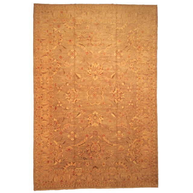 Late 20th Century Hand-Knotted Wool Pakistani Rug - 11′8″ × 17′5″ For Sale