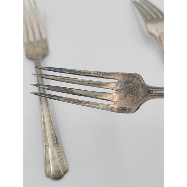 Early 20th Century International Silver Co "Lady Betty" Silverplate Forks - Set of 5 For Sale In Mobile - Image 6 of 9