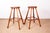 Brown Vintage Beech and Molded Wood Stools in the style of Guillerme and Chambron, 1960s, Set of 6 For Sale - Image 8 of 18