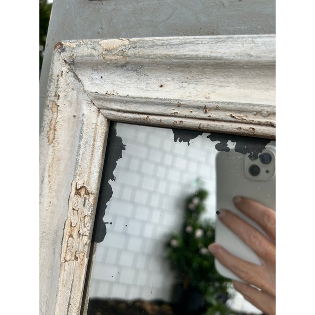Bring understated French-inspired elegance to an interior with this beautifully distressed vintage trumeau style mirror....