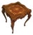 Antique Hand-Carved Rococo-Style Side Table With Cherub Figures & Marquetry Top For Sale