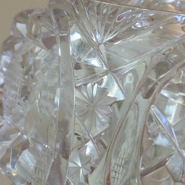 1950s Mid-Century Czech Bohemian Cut Crystal Vanity Bottle, Made in Czechoslovakia, Winged Sculptural Glass, 1950s For Sale - Image 5 of 11