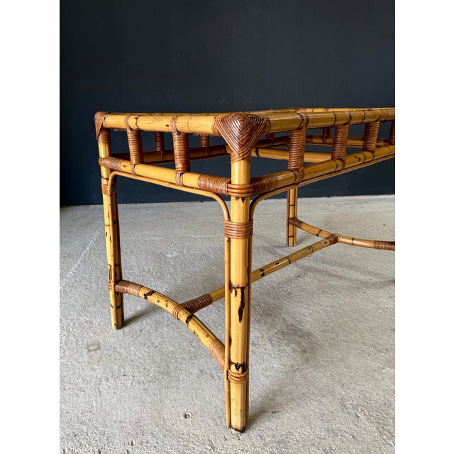 Bamboo Console Side Table, Italy, 1960s For Sale - Image 12 of 18
