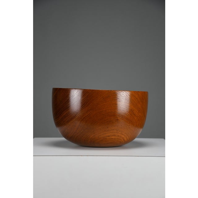 Large Mid-Century Modern Scandinavian Jatoba Wood Bowl, 1960s For Sale - Image 10 of 13