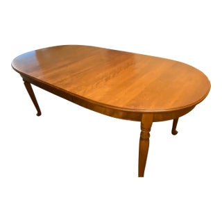 Ethan Allen Early American Dining Table With 2 Leaves For Sale