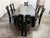 Roche Bobois Pierre Cardin for Roche Bobois Vintage Black Lacquer Dining Set, Set of Nine For Sale - Image 4 of 12
