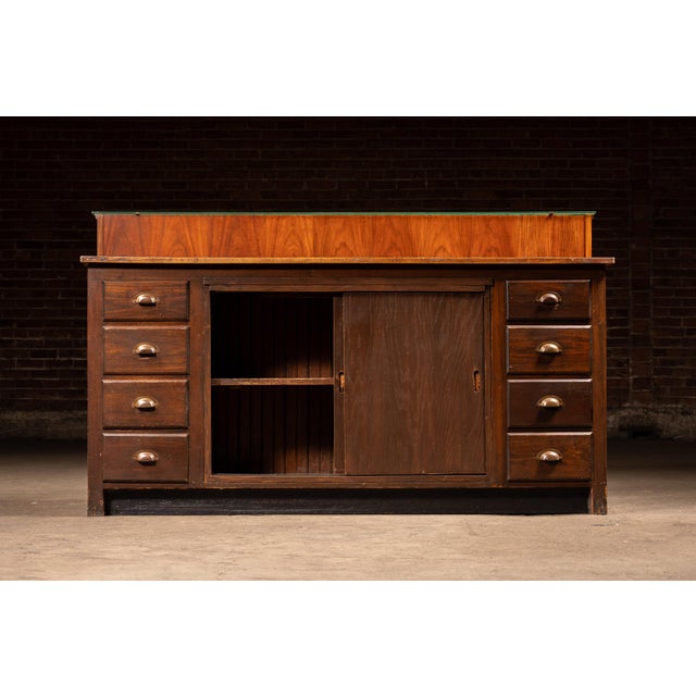 Early 20th Century General Store Display Counter With Glass Showcase For Sale - Image 13 of 17
