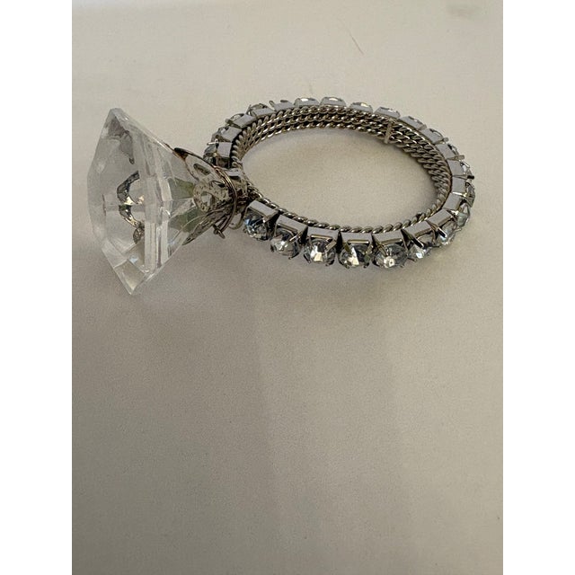 Have you ever seen such bling? These napkin holders are for the bride who has everything, The height of these are 3",...