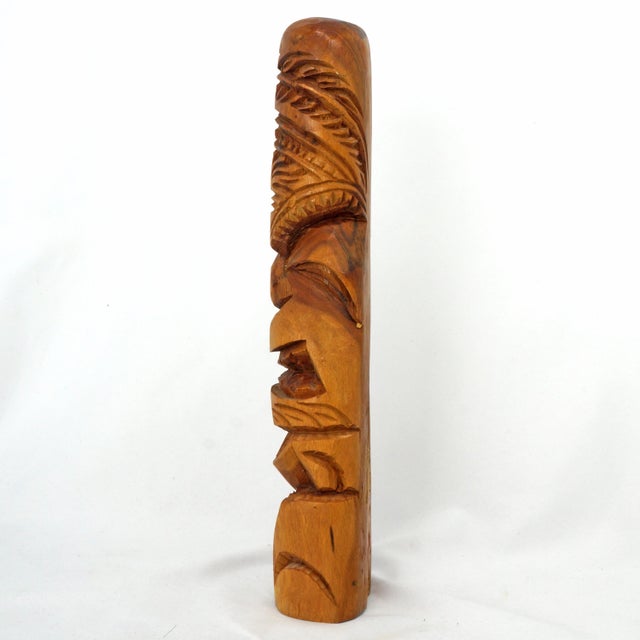 Tribal Vintage Tiki Totem 11 ¾ in 1950's or 60's For Sale - Image 3 of 8