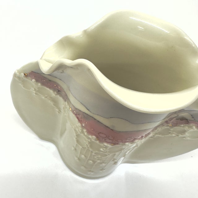 Distinctive Slender Artisanal Pottery Vase by Carolyn Carroll, Signed For Sale - Image 9 of 13