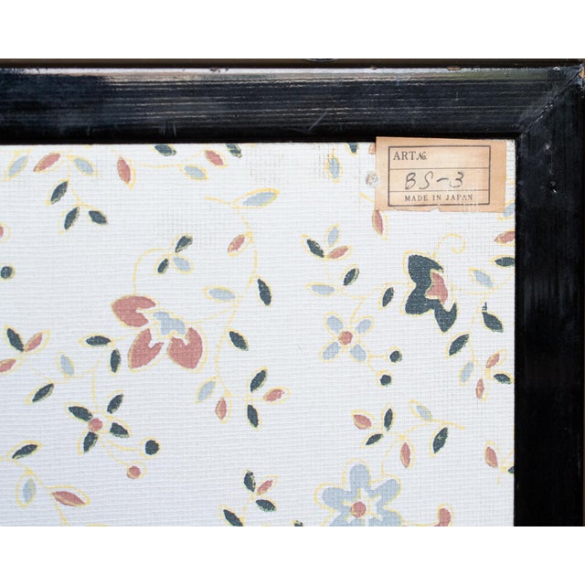 C. 1960s Showa Era Japanese Painted Silk Byobu Screen "Evergreen Pine Tree" For Sale - Image 16 of 18