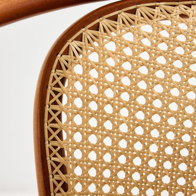 Beech and Rattan Armchair, 1970s For Sale - Image 13 of 18