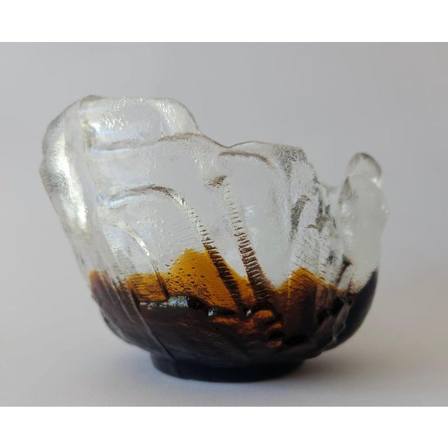 1960s Mid-Century Glass Bowl by Pertti Santalahti for Humppila, Finland, 1960s For Sale - Image 5 of 16