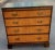 Rare 1940s Vintage Baker Furniture Satinwood and Walnut Chest With Pull Out Tray. Features 4 dovetailed drawers in smooth...