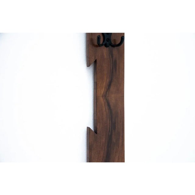 Art Deco Dressing Hanger with Mirror, Poland, 1950s For Sale - Image 3 of 7