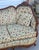 Wood Antique Victorian Walnut Serpentine Cream Floral Upholstered Sofa For Sale - Image 7 of 11
