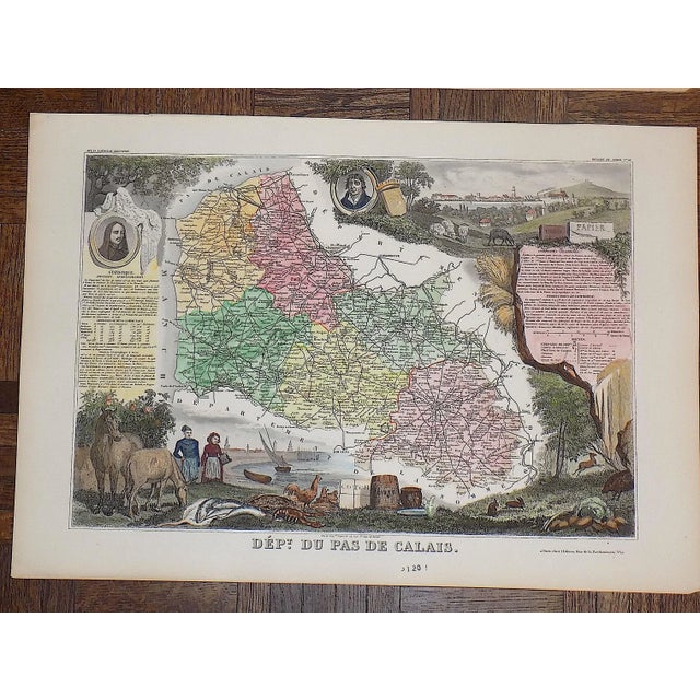 Authentic Antique 19th C. Maps-Provinces of France-Engravings-Imperial Folio-Set of 6 For Sale - Image 4 of 8