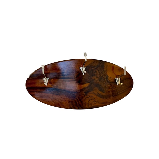 Art Deco Faux Grained Coat Rack, Eastern Europe, 1930s For Sale - Image 3 of 6