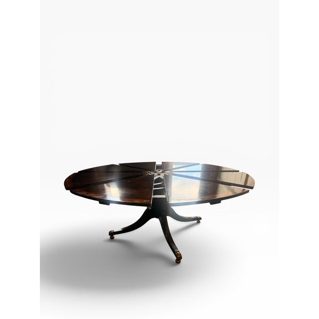 Wood Smith & Watson Mahogany Radial Jupe Expansion Round Dining Table For Sale - Image 7 of 14