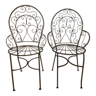 1960s French Provincial Inspired Patio Chairs - Set of 2 For Sale