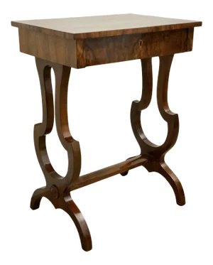 Early 19th Century Austrian Beidermeier Walnut Sewing Table