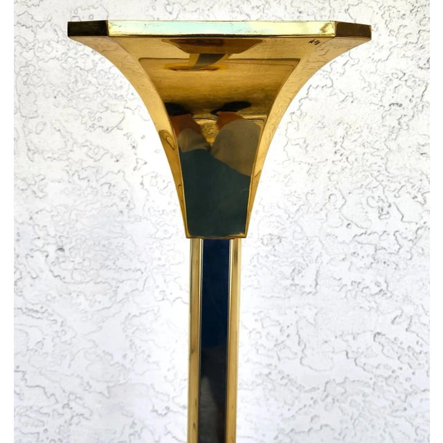 MCM Fredrick Raymond Style Brass & Chrome Floor Lamp For Sale - Image 10 of 16